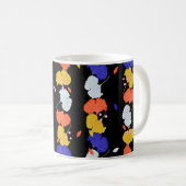 Trendy bunt Vintag Illustration vertikale Stri Kaffeetasse (VorderseiteRechts)