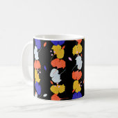 Trendy bunt Vintag Illustration vertikale Stri Kaffeetasse (Vorderseite Links)