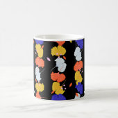 Trendy bunt Vintag Illustration vertikale Stri Kaffeetasse (Mittel)