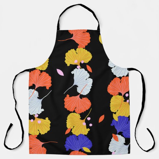 Trendy bunt Vintag Illustration vertikale Stri Schürze (Vorderseite)