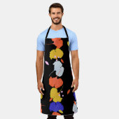 Trendy bunt Vintag Illustration vertikale Stri Schürze (Getragen)