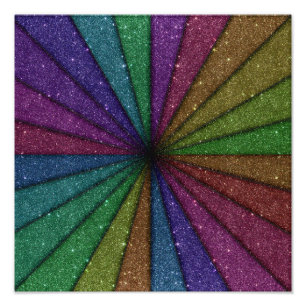 Trendy bunte Glitzer-Explosion Fotodruck