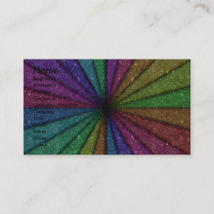 Trendy bunte Glitzer-Explosion Visitenkarte