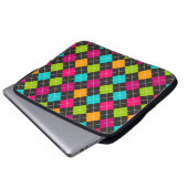 Trendy bunte Rauten-Muster-Laptop-Hülse Laptopschutzhülle (Vorne Knopf)