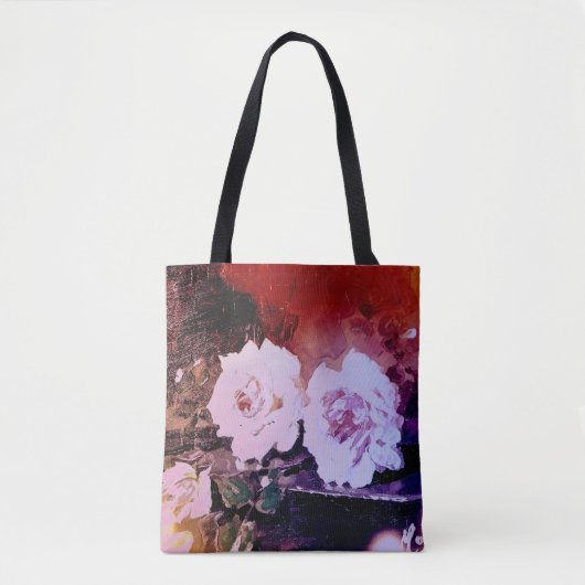 Trendy, bunte Wasserfarbenrosen Tasche (Vorderseite)