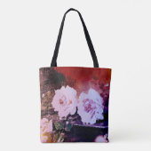 Trendy, bunte Wasserfarbenrosen Tasche (Rückseite)