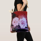 Trendy, bunte Wasserfarbenrosen Tasche (Von Nahem)
