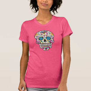 Trendy bunter moderner Schädel, Damen-T-Shirt T-Shirt