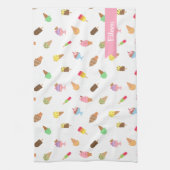 Trendy buntes Eiscreme-Muster personalisiert Handtuch (Vertikal)