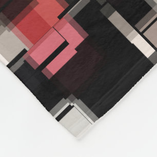 Trendy Burgundy Schwarz-weiß Cool Fleece Blanket