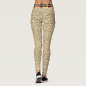 Trendy Burlap Look Leggings (Rückseite)