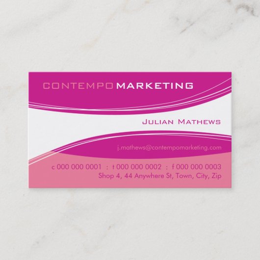 TRENDY BUSINESS CARD :: Conempo 10AL Visitenkarte (Vorderseite)
