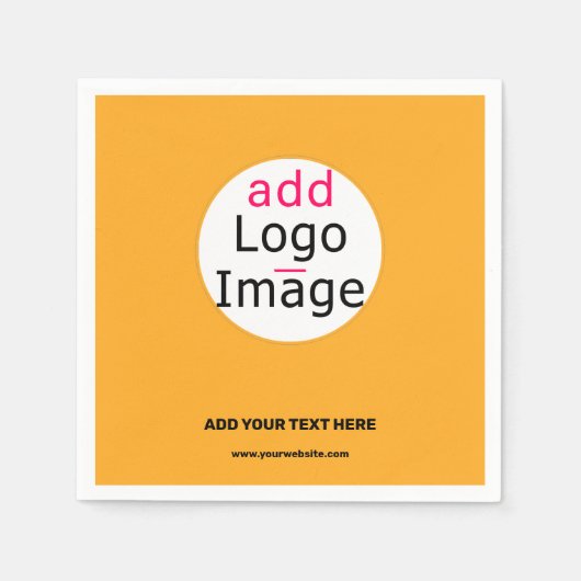 Trendy Business Custom Logo Macaroni und Käse Serviette (Vorderseite)
