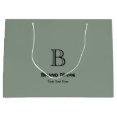 Trendy Business Custom Monogram Minimalist Große Geschenktüte (Vorderseite)