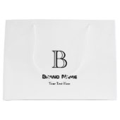 Trendy Business Custom Monogram Minimalist Große Geschenktüte (Vorderseite)