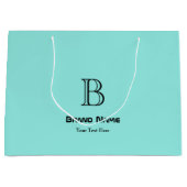 Trendy Business Custom Monogram Minimalistisch Große Geschenktüte (Vorderseite)