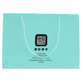 Trendy Business Custom Monogram Minimalistisch Große Geschenktüte (Rückseite)