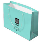 Trendy Business Custom Monogram Minimalistisch Große Geschenktüte (Rückseite Schrägansicht)