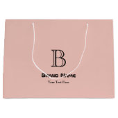 Trendy Business Custom Monogram Minimalistisch Große Geschenktüte (Vorderseite)
