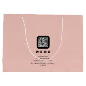 Trendy Business Custom Monogram Minimalistisch Große Geschenktüte (Rückseite)