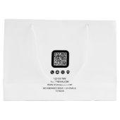 Trendy Business Custom Monogram Minimalistisch Große Geschenktüte (Rückseite)