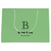 Trendy Business Custom Monogram Minimalistisch Große Geschenktüte (Vorderseite)