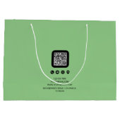 Trendy Business Custom Monogram Minimalistisch Große Geschenktüte (Rückseite)