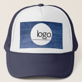TRENDY BUSINESS LOGO DENIM BLUE COMPANY TRUCKERKAPPE