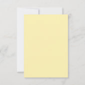 Trendy Butter Yellow Elegant Wedding Save The Date (Rückseite)