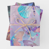 Trendy Butterfets Wrapping Paper Flat Sheet 3 Geschenkpapier Set (Beispiel)