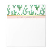 Trendy Cactus | Roush and Imitate Gold Wüste Muste Notizblock (Vorderseite)