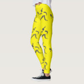 Trendy Cadmium Yellow Womens Tennis Pattern Leggings (Links)