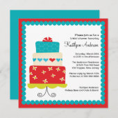 Trendy Cake Bridal Dusche Einladung (Vorne/Hinten)