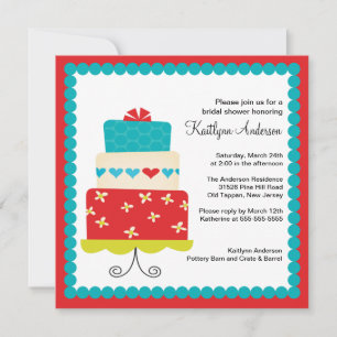 Trendy Cake Bridal Dusche Einladung