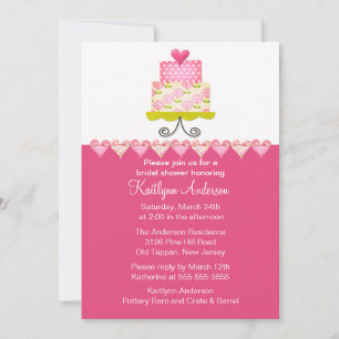 Trendy Cake Bridal Dusche Einladung