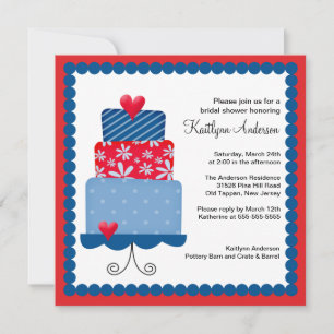 Trendy Cake Bridal Dusche Einladung