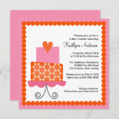 Trendy Cake Bridal Dusche Einladung (Vorne/Hinten)