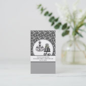 Trendy Cakery Zebra Print Business Cards Visitenkarte (Stehend Vorderseite)