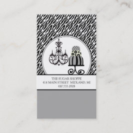 Trendy Cakery Zebra Print Business Cards Visitenkarte