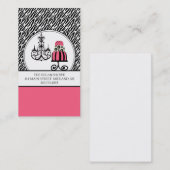 Trendy Cakery Zebra Print Business Cards Visitenkarte (Vorne/Hinten)