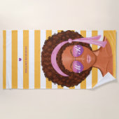 Trendy California American Beach Beauty Strandtuch (Vorderseite)