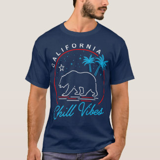Trendy California Neon Bear Chill Vibes Premium T-Shirt