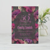 Trendy Call Lilies Accent Summer Party Einladung (Stehend Vorderseite)