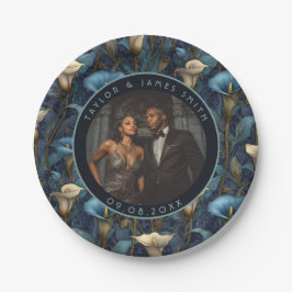 Trendy Calle Lilies Teller für Bachelor Party