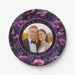 Trendy Calle Lilies Teller für Braut und Groom Cak