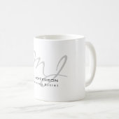 Trendy Calligrafy Niedlich Add Name Beruflich Kaffeetasse (VorderseiteRechts)