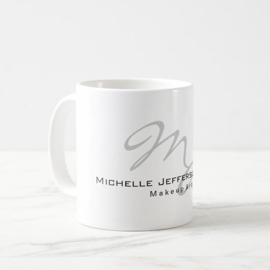 Trendy Calligrafy Niedlich Add Name Beruflich Kaffeetasse (Vorderseite Links)