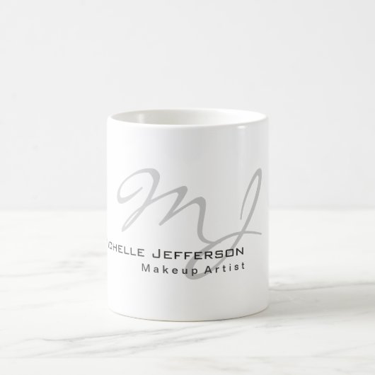 Trendy Calligrafy Niedlich Add Name Beruflich Kaffeetasse (Mittel)