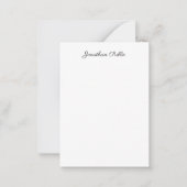 Trendy Calligraphed Script Name Template Modern Mitteilungskarte (Vorderseite)