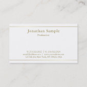 Trendy Calligraphy Gold Script Glamour Luxe Design Visitenkarte (Rückseite)